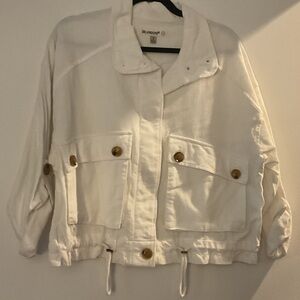 Blank NYC Cream Utility Jacket